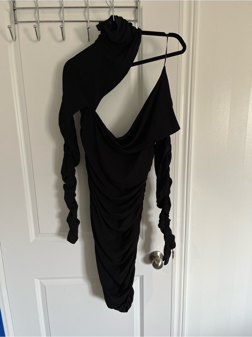 H&M x Mugler Rouched Mock Neck Dress